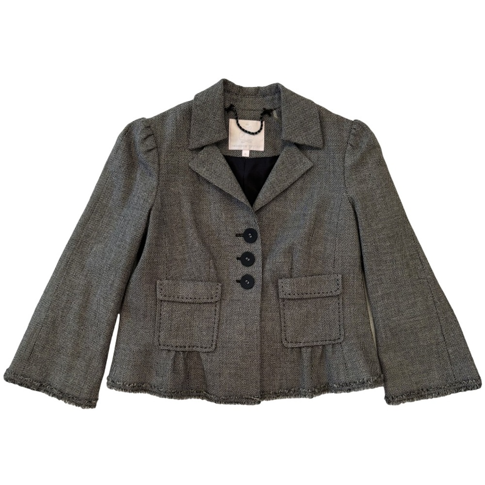Rebecca Taylor Grey Tweed Blazer - Size 6
